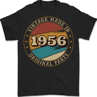 Men's cotton T-shirt 69th Birthday Vintage Made In 1956 Mens T-Shirt 100% Cotton Fast Shipping 4XL ,
