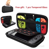 Portable Storage Bag for Nintend Switch V1/V2 ＆ OLED Free Gift Tempered Glass Water-resistent EVA Ca