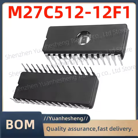 10 PCS Original and brand new M27C512-12F1 27C512 IC DIP-28 EPROM IC CIP Drive UV 512 KBIT IC Sirkui