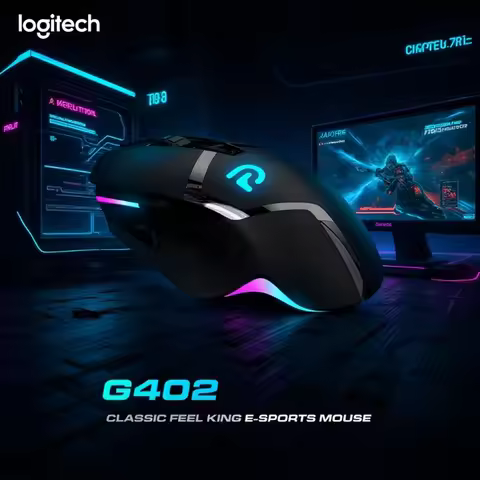 Logitech G402 Wired Gaming Mouse with 8 Programmable Buttons, High-speed Fusion Engine, RGB Lighting