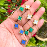 Rantai Tangan Emas Suasa Clover Sadur Gold Plated Pendent Bracelet