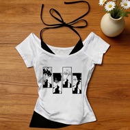 Bakugo Cropped Top - Grunge Gothic Style for Ladies