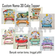 Custom Name Cake Topper Custom Name 3D Cake Topper Custom Name 3D Cake Topper Set