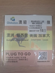 GlobalSim 澳洲紐西蘭 美國加拿大 15日 SIM卡