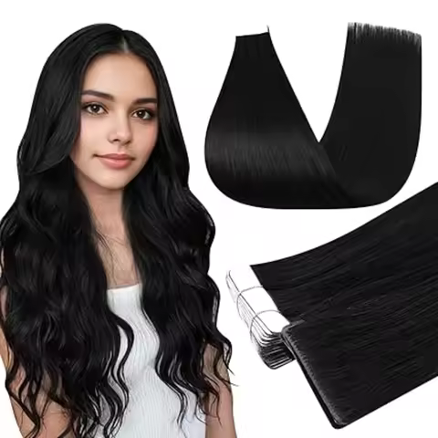 Full Shine Injection Remy Tape in Hair Extensions Pure Color Straight Remy 20 Pcs 50 Grams Skin Weft