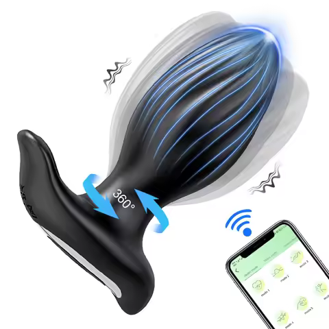 360° Rotate Anal Plug Vibrator Gay Massager Butt Plug Vibrating Stimulator Penetration Anal Vibrator