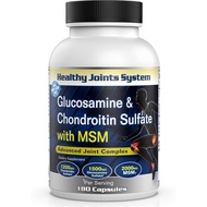 Healthy Joints System Glucosamine Chondroitin MSM Supplement for Joint and Bone Health - 180 Tablets