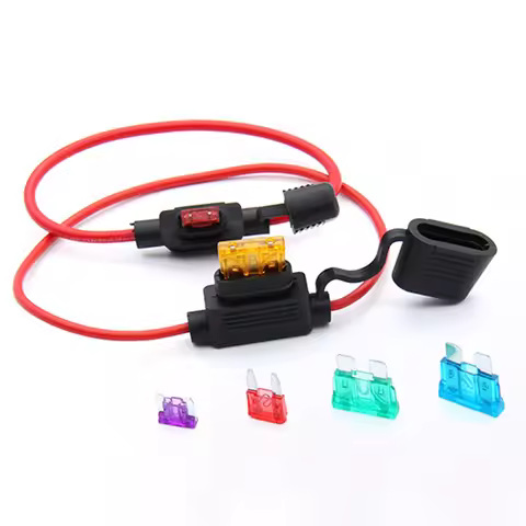 32V Waterproof Automotive Blade Fuse Holder Assorted Mini Standard Micro Auto Fuse 3A-40A 12-18AWG W