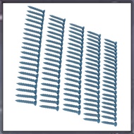[A Z T K] 100PCS 3/16 X 1-1/4In Blue Flat  Concrete Diamond Point Screw Anchor Set for Anchoring to 