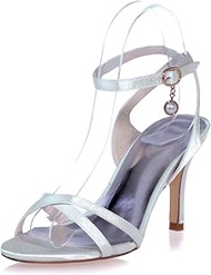 High Heels Sandals, Women's Sandals, High Heels Ladies Wedding Shoes, Round Toe Buckle High Heel Pum