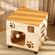 BHQ PET  คอนโดแมว 2in1 โต๊ะข้างเตียงแมว หรูหรา แข็งแรง บ้านสัตว์เลี้ยง คอนโดขนาดเล็ก เฟอร์นิเจอร์สัต