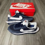 SEPATU NIKE LD WAFLE SACAI FRAGMENT DESIGN NAVY