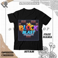 (Free Name) Children's Top T-shirt with Block Blast Motif Viral Block Blast Game shirt/ Kids Distro 
