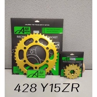 Y16 / Y15 Y15ZR Y15Z / FZ150 FZ 150 AJI RACING SPROCKET 428 / 415 HARDEN SPOKET GOLD 6HOLE