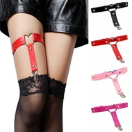 European American Garter Belt Punk Heart-Shaped Leather Leg Ring Simple Street Dance Foot