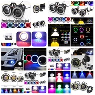 Yellow Eagle Cob Ring Projector Led Sport Light Angel Eye Angle Wing Lens Foglamp Driving Running Da