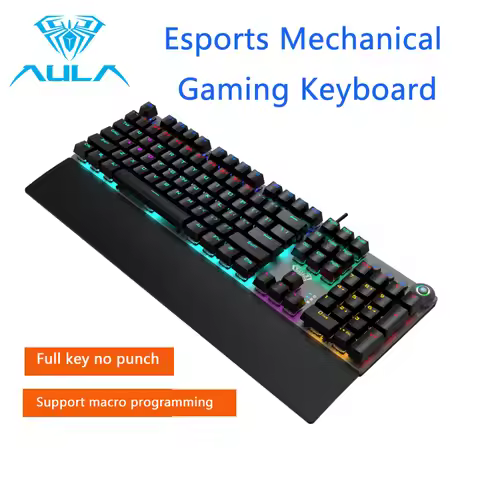 AULA F2058 Mechanical Gaming Keyboard Esports Game Macro Programming Keyboard Wired Mixed Backlight 