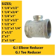 G I Fittings Galvanized Tee Reducer Elbow Reducer 1 1/4" x 1/2" to 2" x 1 1/2"