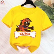 ( Km ) Children's t-shirt with zuma dog image (Boys and girls). T-shirt for children from 6kg-30kg.A