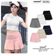 Vsmash Sportwear Badminton Skirt “SKRT 06-LUMIERE” 2-layer A-Line Sports Skirt, High Quality 4-Way P