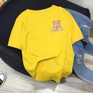 KATUN Premium Cotton T-Shirt Wanita KS766 Size SML XL 2XL 3XL 4XL 5XL-Bear Cotton T Shirt Woman