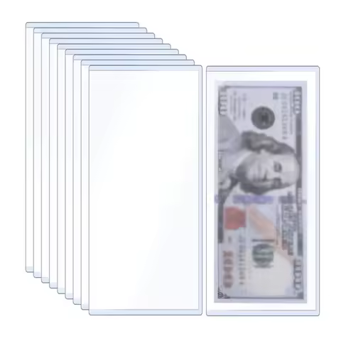 5/10pcs Commemorative Banknote Hard Plastic Sleeve Grading Hard Clip currency Protective Cover Paper