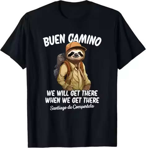 Buen Camino Santiago De Compostela Men T-Shirt Short Sleeve Casual 100% Cotton T Shirt