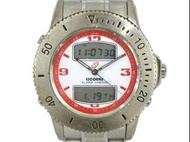 雙顯錶 [LICORNE L572] 力抗錶(獨角獸) 圓形時尚錶[白面+液晶] 石英表