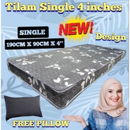 ✅1Order=2 Units Maximum ✅FREE PILLOW✅BLACK COLOUR Single Tilam4"✅Tilam Bujang 4Inch,Tilam Single🔥Rea