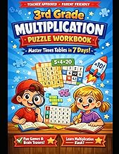 3rd Grade Multiplication Puzzle Workbook : Fun Math Games & Brain Teasers to Master Times Tables in 