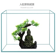 [Ready Stock Shipped in 24 Hours] Fish Tank Feng Shui Landscaping Zen Land Ancient Buddha Statue Ser