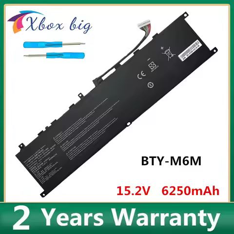 BTY-M6M Laptop Battery for MSI Creator 15 A10SET-078TR Stealth 10SF-462TR 10SFS-007CN/064I 15.2V 95W