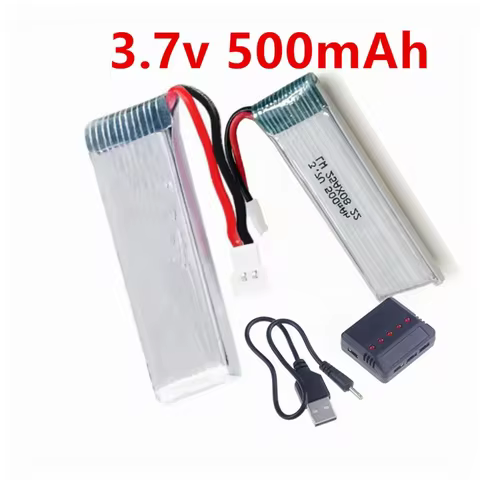 For H37 JXD 523 523W 3.7V 500mAh Li-Polymer Battery with Charger For Wltoys V930 V977 V988 H37 Eachi