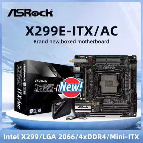 ASRock X299E-ITX/ac Mini ITX Motherboard DDR4 Intel X299 LGA 2066 support i9-9940X 9800X 7800X 10900