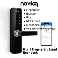 *READY STOCK* Noviloq 6 in 1 Fingerprint Smart Door Lock (homestay lock/airbnb lock)