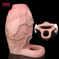 XH QSJZHY FAAK Thick Realistic Penis Sleeve Large Open-ended Silicone Dildo Sheath With Anti-drop Ri