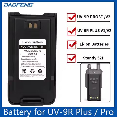 Baofeng UV-9R Pro Li-ion Battery for Baofeng Waterproof UV9R Plus Walkie Talkie UV9R Pro UV-XR Handh