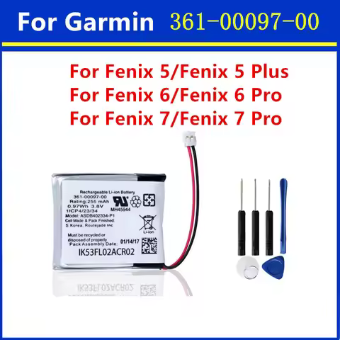 New High quality 361-00097-00 Smart watch Battery For Garmin Fenix 5 Approach S60 Forerunner 935 + F