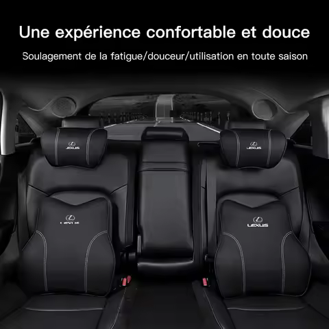 High-end Leather Car Headrest Waist Pillow Interior Accessories For Lexus F SPORT ES UX 300e GS GX I
