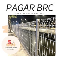 Pagar BRC Galvanised Anti Climb Fence Roll Top Security Fence Pagar Tahan Cantik Kemas Moden Direct Kilang