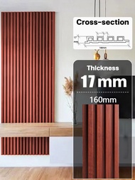 WPC Wall Panel Sticker Waterproof Grille Ecological Board TV Background Pvc Wood Panel With Acc