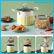 [BuymorefunMY] Deep Fryer Pot Deep Oil Fryer Kitchen Frying Pot Multipurpose for Home