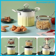[BuymorefunMY] Deep Fryer Pot Deep Oil Fryer Kitchen Frying Pot Multipurpose for Home