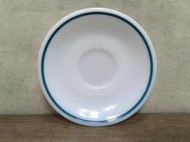 WH15795【四十八號老倉庫】二手 早期 美國 康寧 Pyrex Corning 牛奶玻璃 咖啡盤 14.8cm 1盤