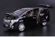 豐田 Toyota 愛爾法/埃爾法 Alphard 聲光 迴力 合金車 黑 白 兩色 1:24 阿米格Amigo
