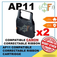 2 Units Compatible AP11 Black Typewriter Ribbon Cartridge for AP200 AP200E AP110 AP300 AP500 AP1000 