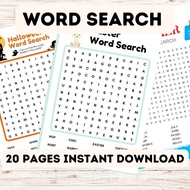 (PDF) 20 Pages Word Search For Kindergarteen Preschool and Primary School