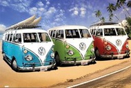 【英國進口汽車海報】VW 露營車 VW CAMPER (Campers Beach) #PH0414