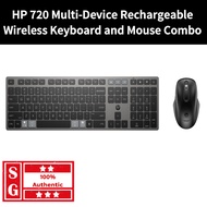 HP 720 Multi-Device Rechargeable Wireless Keyboard and Mouse Combo Bluetooth Keyboard Set Keyboard H
