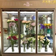 新款鮮花冷櫃風冷無霜三門保鮮櫃花店展示櫃定做三面玻璃鮮花冰箱